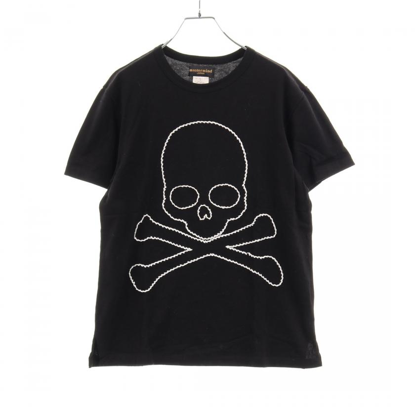 mastermind JAPAN・トップス・ Tシャツ 刺繍 スカル ブラック ホワイト