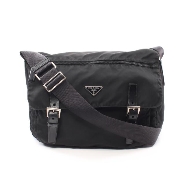 プラダ(PRADA)|ショルダーバッグ|ナイロン|レザー|ブラック ...