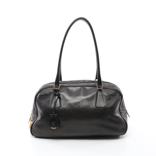プラダ(PRADA)|ショルダーバッグ|ナイロン|レザー|ブラック ...