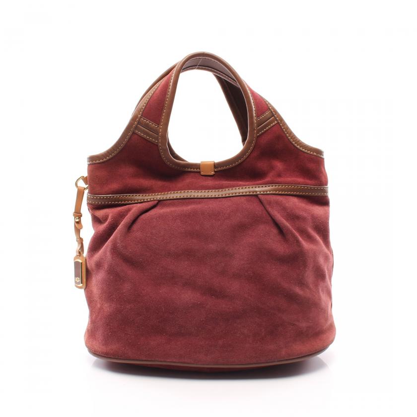 アグオーストラリア（UGG australia）｜ハンドバッグ｜スエード｜レザー｜ボルドー｜ブラウン｜ハイブランド・ブランド専門の中古通販