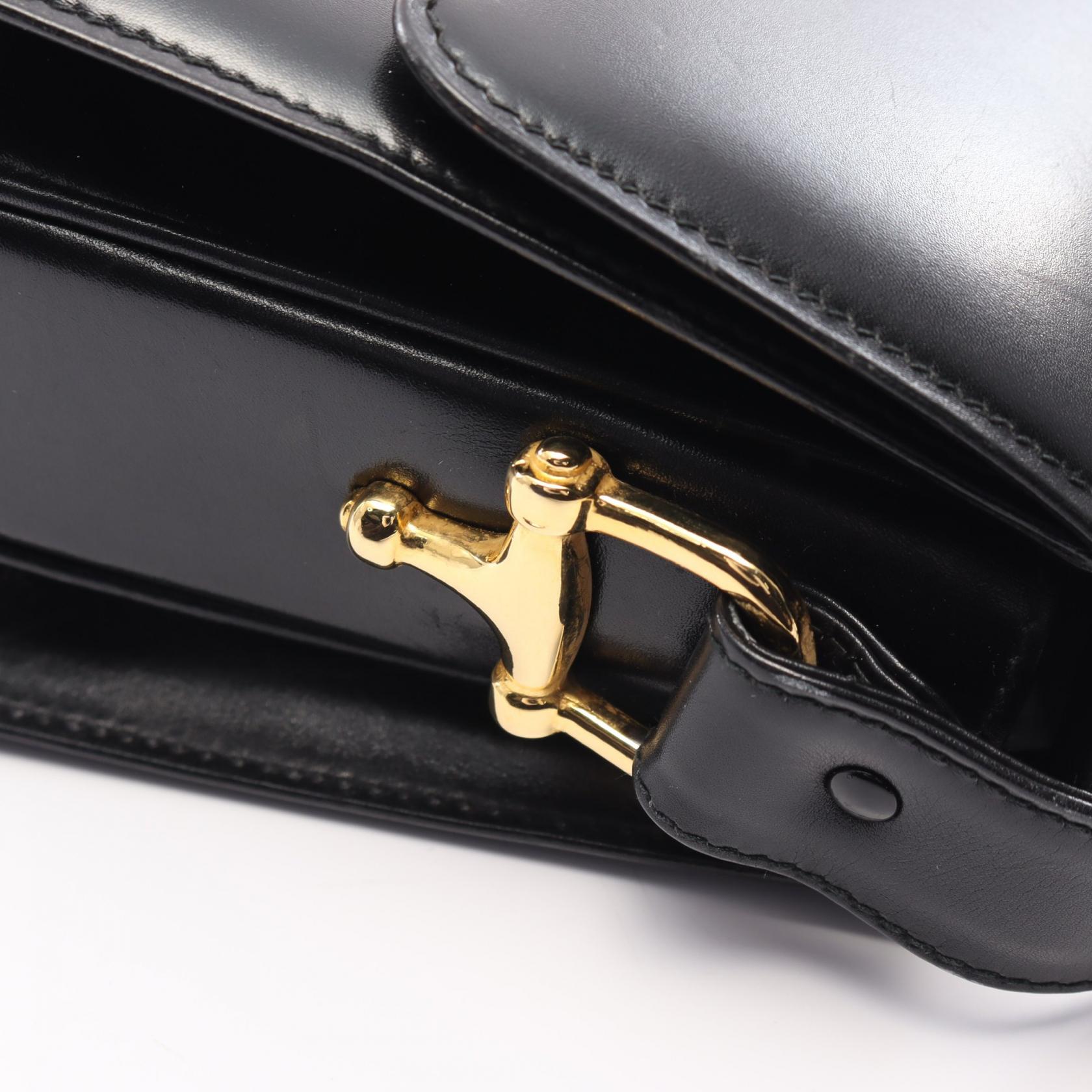 セリーヌ(CELINE)|ショルダーバッグ|レザー|ブラック|馬車金具 ...