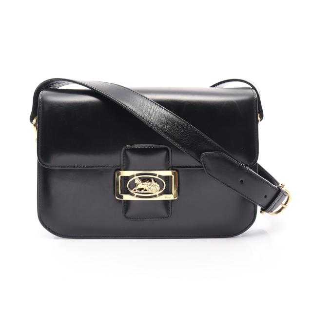 セリーヌ(CELINE)|ショルダーバッグ|レザー|ブラック|馬車金具 ...
