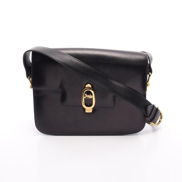 セリーヌ(CELINE)|ショルダーバッグ|レザー|ブラック|馬車 ...