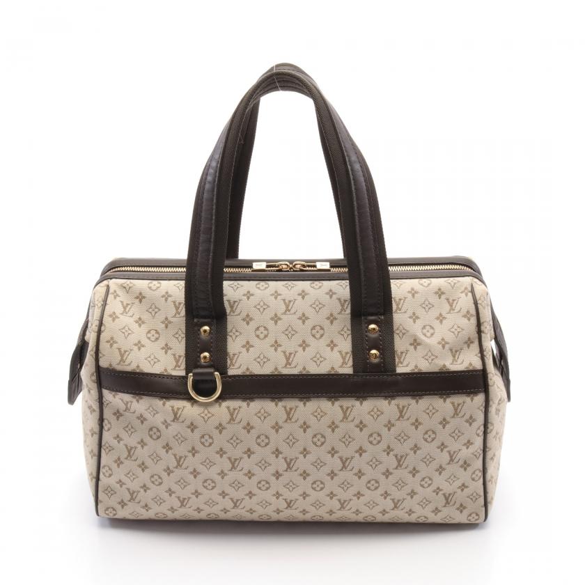 LOUIS VUITTON・バッグ・ジョセフィーヌGM モノグラムミニ カーキ ハンドバッグ ミニボストンバッグ キャンバス レザー ベージュ ダークブラウン カーキグリーン