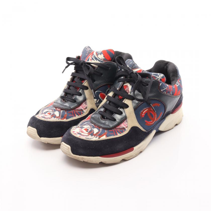 美品 CHANEL ココマーク スエード スニーカー マルチカラー サイズ36 tokyobrand_101707849