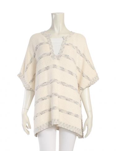 VINCE・トップス・チュニック コットン混 白 グレー