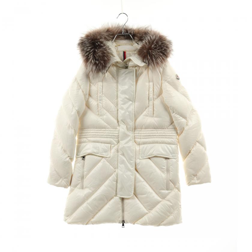 MONCLER・アウター・DINARD ダウンコート オフホワイト フード MONCLER・アウター・DINARD ダウンコート オフホワイト フード