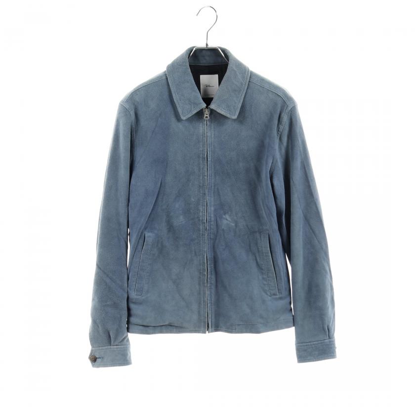 ブルーグレー　レザージャケット Ron Herman・アウター・ レザージャケット スエード ブルーグレー