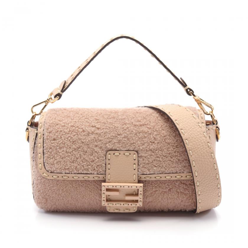 FENDI・バッグ・マンマバケット セレリア ハンドバッグ ボア レザー