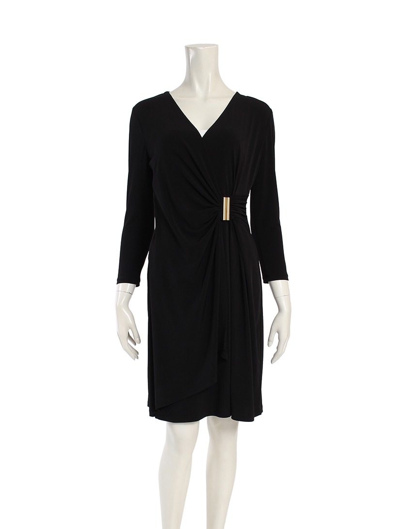 カルバンクライン Calvin Klein ワンピース ストレッチ 黒 ゴールド ハイブランド ブランド専門の中古通販サイト 1071