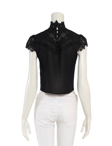 アリスアンドオリビア(Alice + Olivia)トップス|レース|シルク|黒||ハイブランド・ブランド専門の中古通販サイト(108557) 販売買取 アリスアンドオリビアのトップス Tシャツ/カットソー(半袖/袖なし)