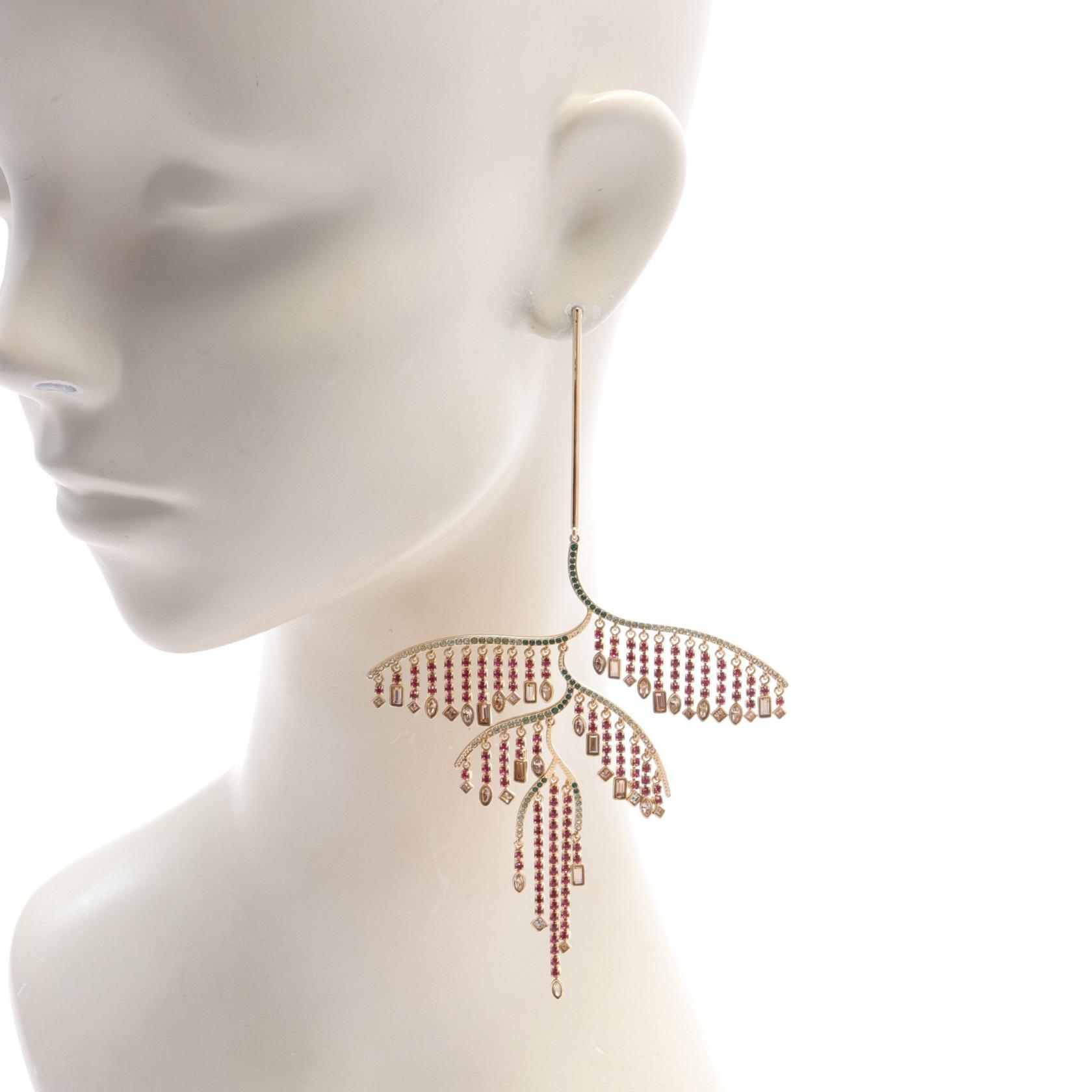 スワロフスキー Swarovski TROPICAL LEAF ピアス 【公式通販】