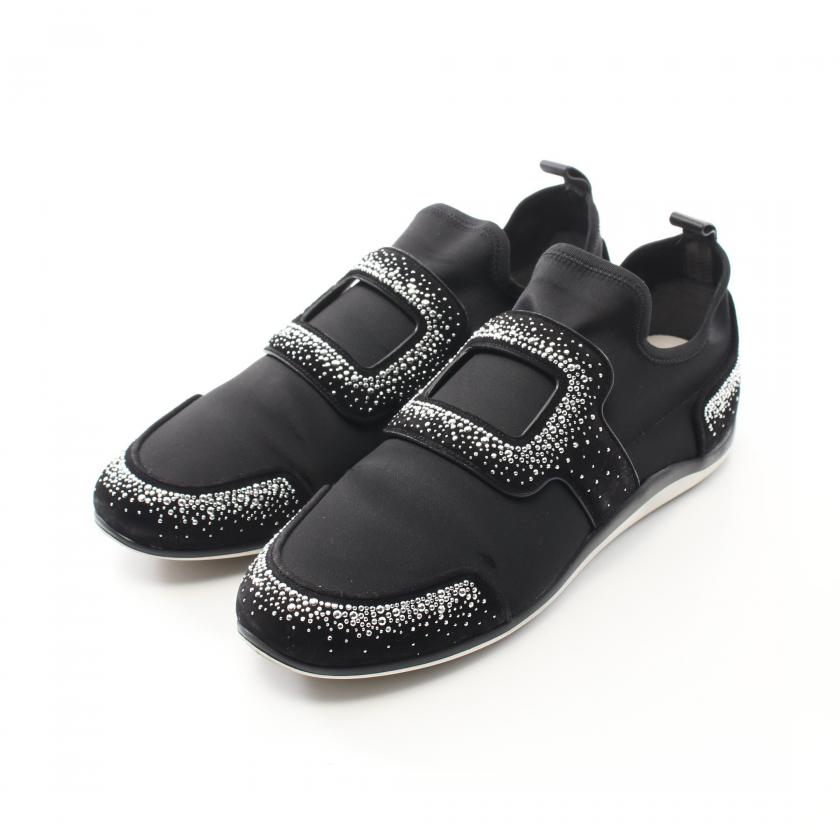 Roger Vivier ブラックスエードオープントゥブーツ Roger Vivier