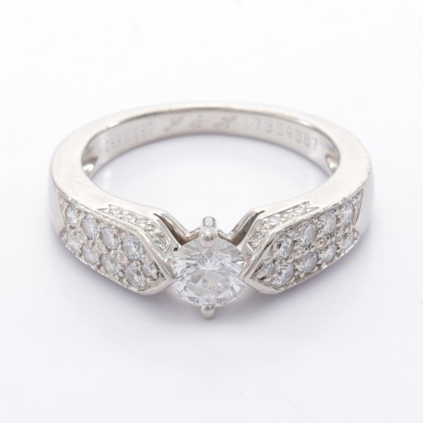 CHAUMET・アクセサリー・プリュム リング 指輪 PT950 ダイヤモンド 0.34ct E VVS2 EX プラチナ