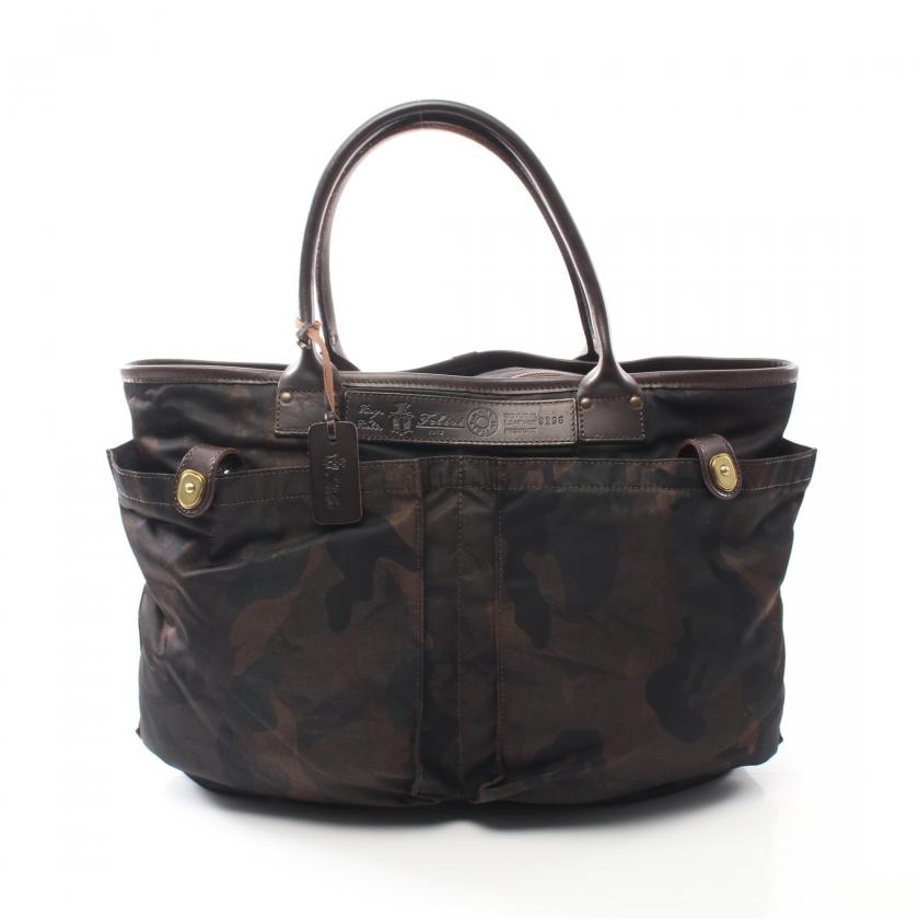 FELISI・バッグ・ ハンドバッグ トートバッグ 迷彩 ナイロン レザー