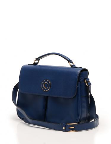 セリーヌ(CELINE)ショルダーバッグ|2WAY|ロゴサークル|レザー|青 ...