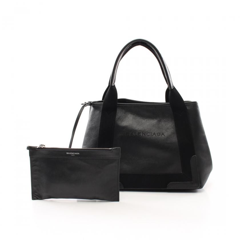 角スレ軽くあり】BALENCIAGA NAVY CABAS ネイビーカバ M BALENCIAGA