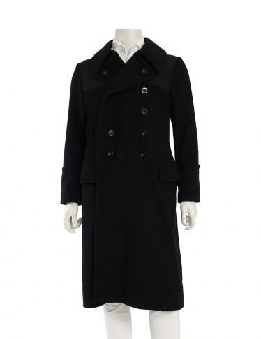 GIORGIO ARMANI・アウター・ロングコート ウール ナイロン 黒｜【公式