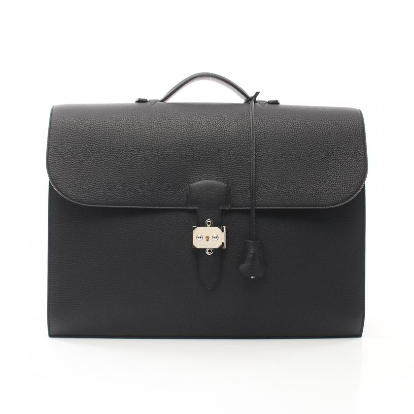 HERMES・バッグ・サックアデペッシュ41 ビジネスバッグ トゴ ブラック