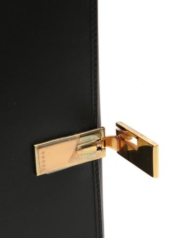 グッチ(GUCCI)長財布|レザー|黒|ゴールド金具|ハイブランド・ブランド専門の中古通販サイト(113675)