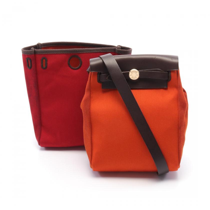 HERMES▷トワルオフィシエ×レザー▷ショルダーバッグ マーケットGM