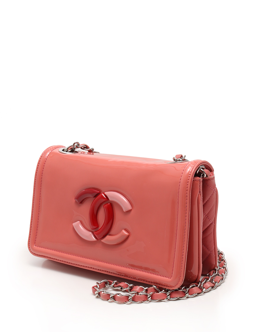 シャネル Chanel チェーンショルダーバッグ エナメル ピンク ハイブランド ブランド専門の中古通販サイト