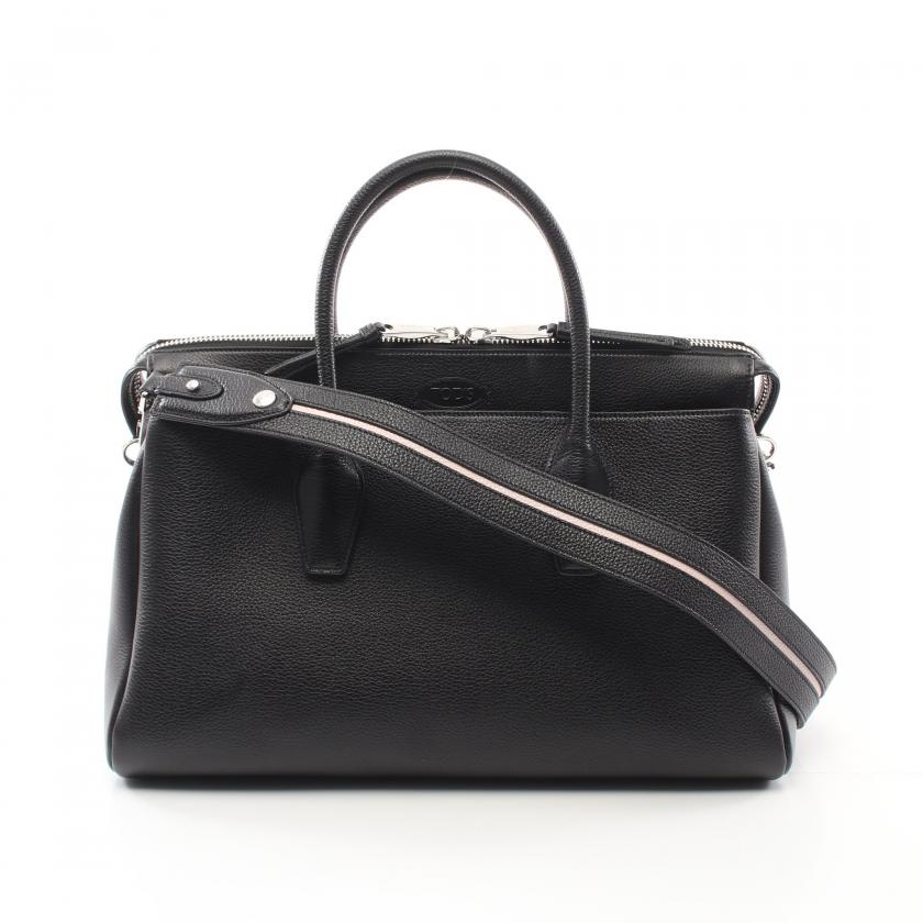TOD'S・バッグ・BAULETTO ハンドバッグ レザー ブラック 2WAY