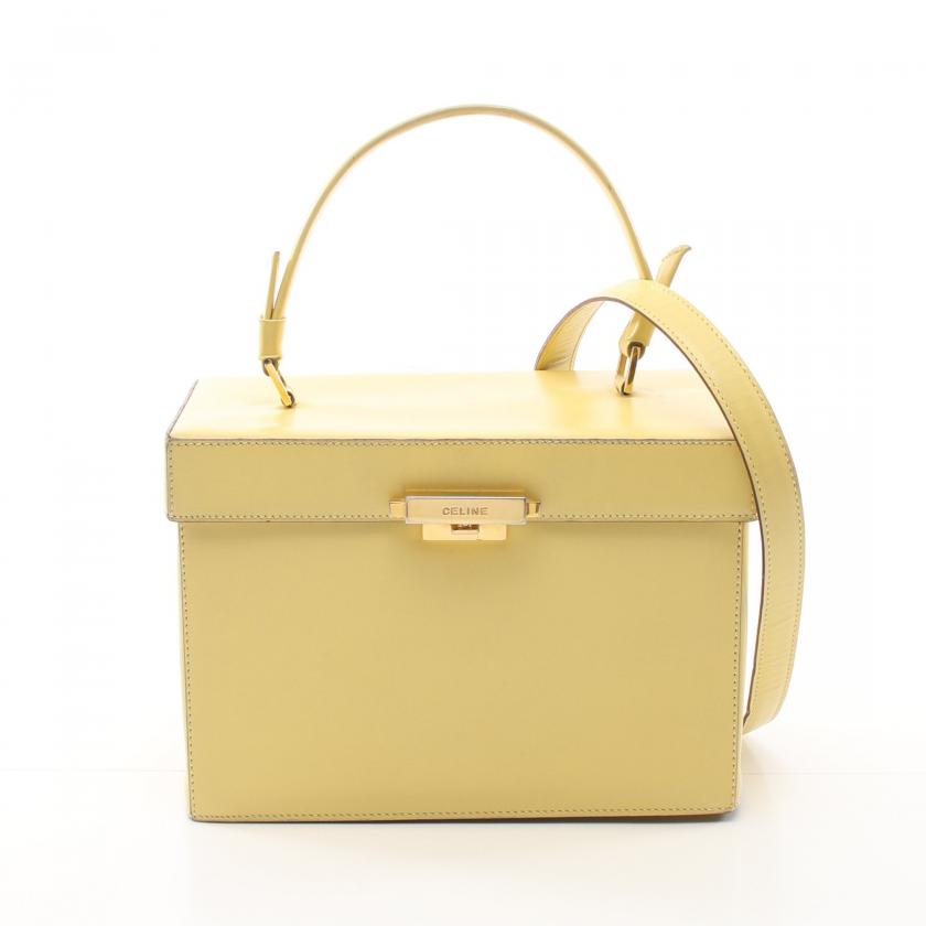 CELINE・バッグ・ ハンドバッグ レザー ライトイエロー 2WAY｜【公式