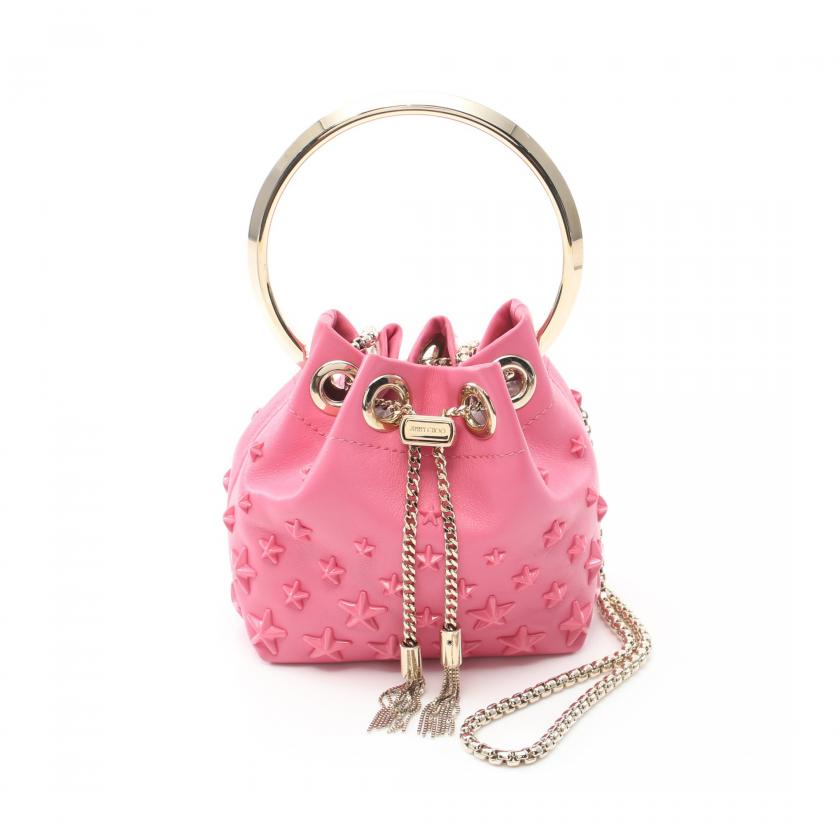 JIMMY CHOO・バッグ・MICRO BON BON チェーンショルダーバッグ レザー