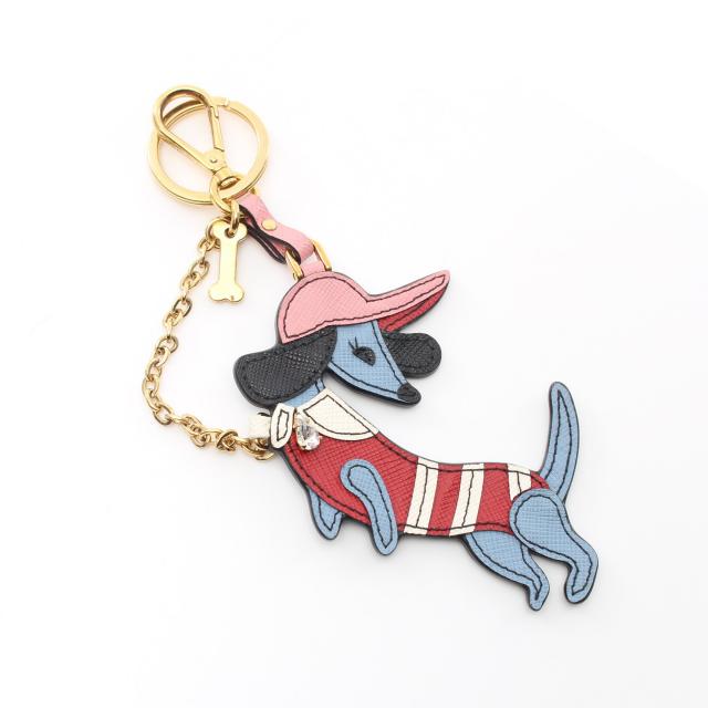 PRADA 犬モチーフ キーホルダー 2025年最新】PRADAキーホルダー犬の