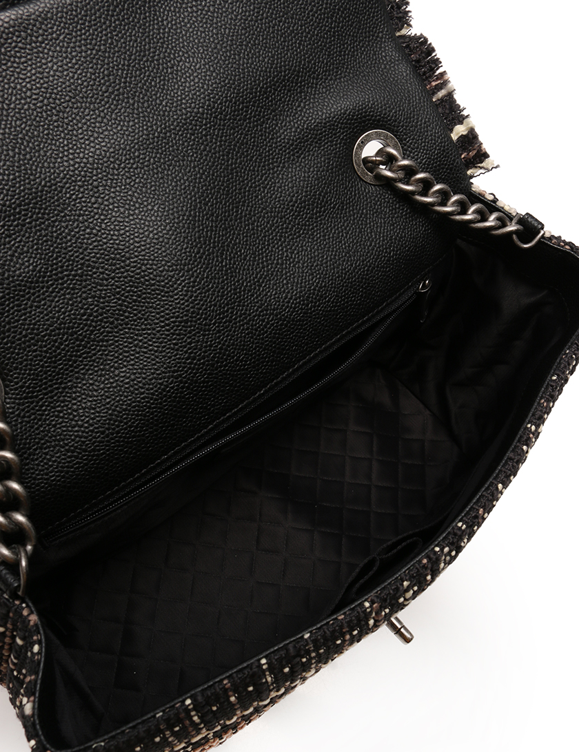 シャネル Chanel エアライン ワッペン ハンドバッグ 2wayチェーンショルダー ツイード キャビアスキン 黒 ベージュ アイボリー マルチカラー ヴィンテージシルバー金具 ハイブランド ブランド専門の中古 通販サイト