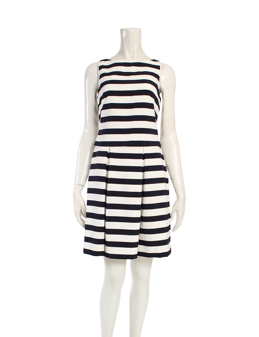 ローレンラルフローレン Lauren Ralph Lauren ワンピース ボーダー ナイロン アイボリー ネイビー ハイブランド ブランド専門の中古通販サイト