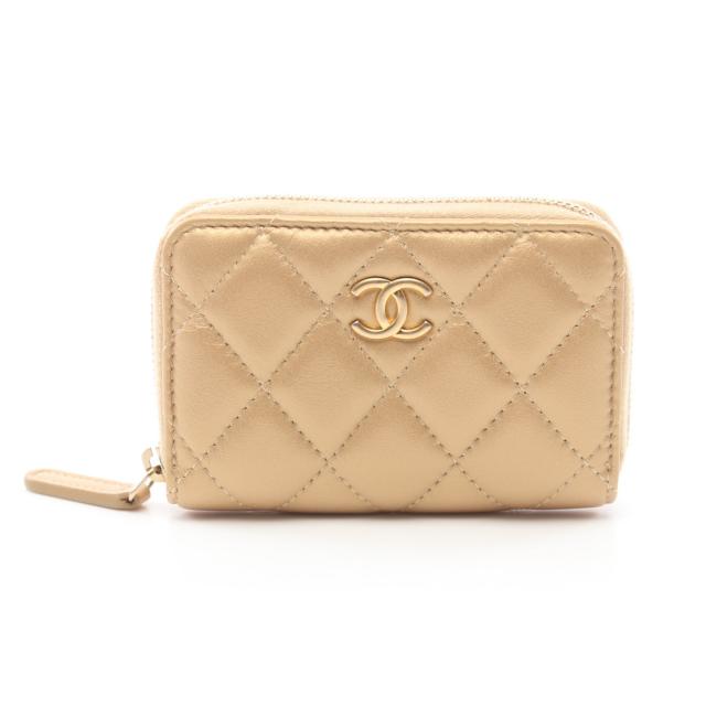 マトラッセ コインケース レザー ゴールド ゴールド金具