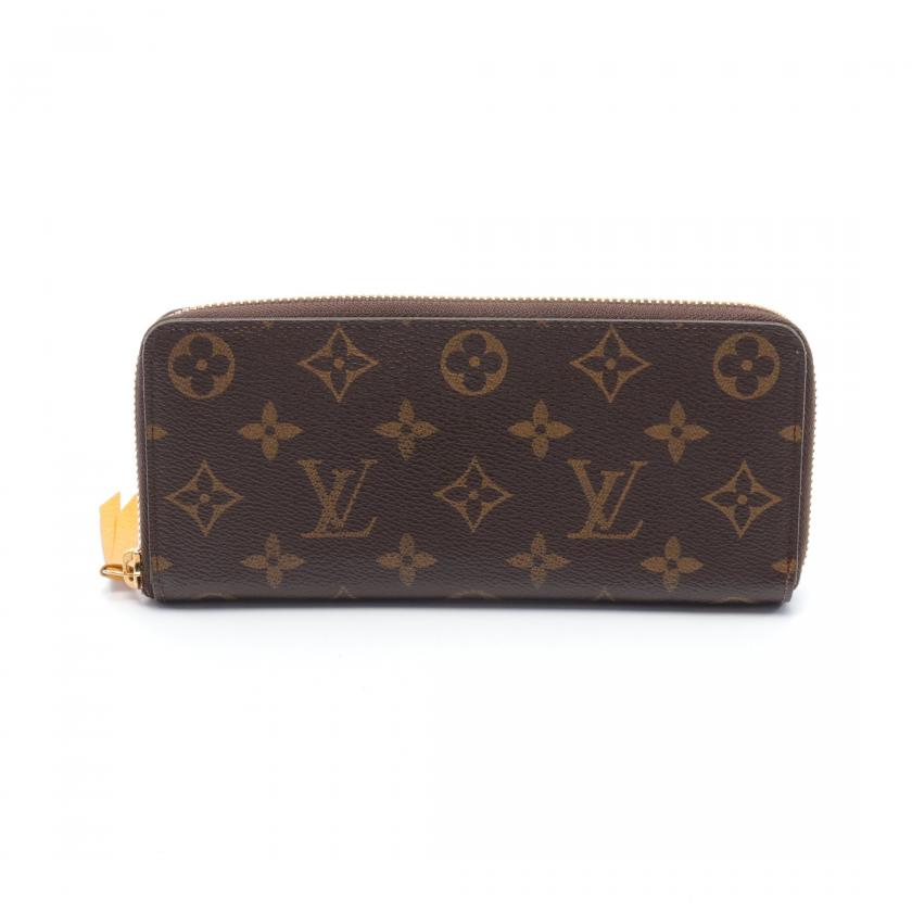 【極美品】 LOUIS VUITTON レザー×PVC 長財布 モノグラム 焦茶 最終値下げ】【極美品】LOUIS VUITTON モノグラム 長財布