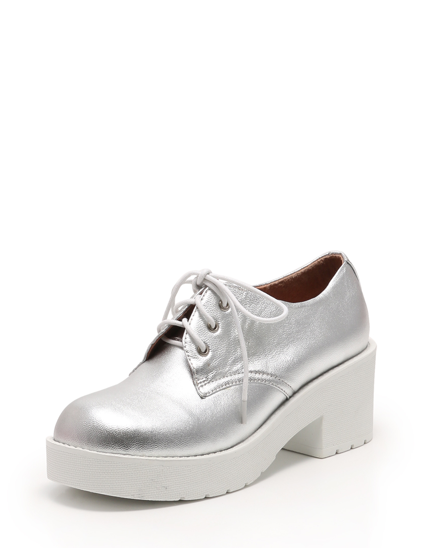 ジェフリーキャンベル Jeffrey Campbell 厚底シューズ レザー シルバー 白 ハイブランド ブランド専門の中古通販サイト
