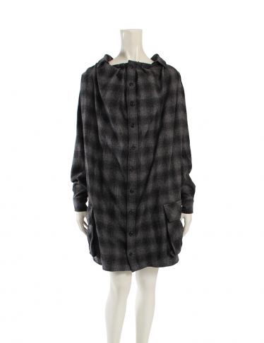 ズッカ Zucca Zucca Pendleton シャツワンピース ウール ダークグレー 黒 ハイブランド ブランド専門の中古通販サイト