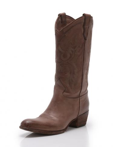 【新品 タグ付き】SARTORE サルトル　ウエスタン　ロングブーツ　刺繍 SARTORE・シューズ・ロング ブーツ ウエスタン 刺繍 レザー 茶