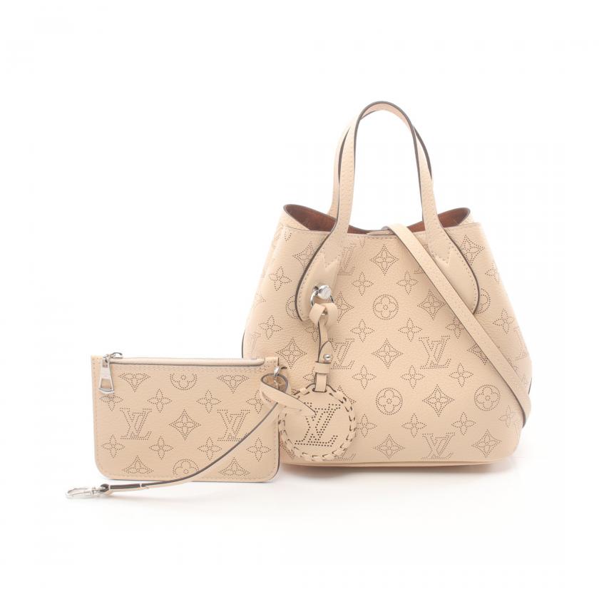 LOUIS VUITTON マヒナ ベージュ ハンドバッグ LOUIS VUITTON・バッグ・ブロッサムPM マヒナ ハンドバッグ レザー