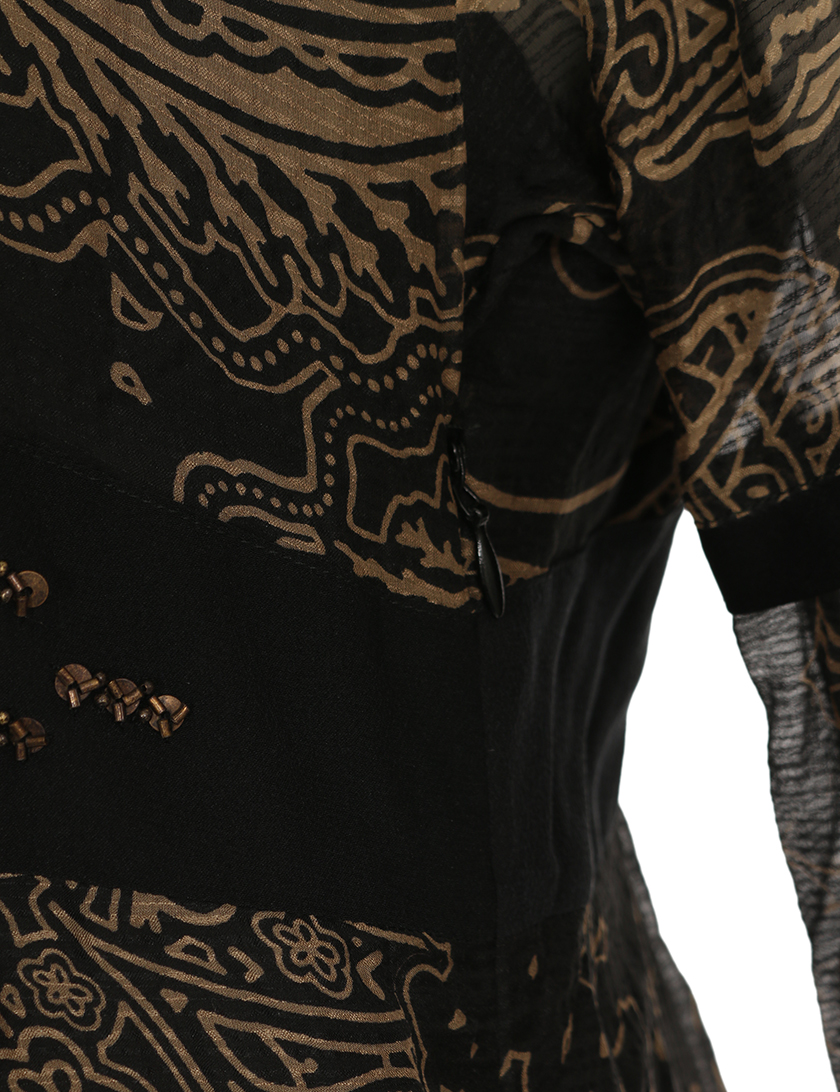 エトロ Etro ワンピース シルク 黒 茶 ハイブランド ブランド専門の中古通販サイト