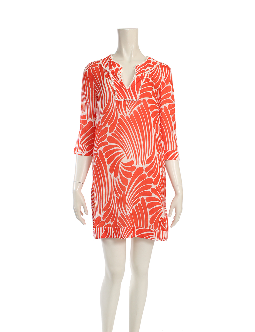 ケイトスペード Kate Spade ワンピース 白 シルク 麻 オレンジ ハイブランド ブランド専門の中古通販サイト