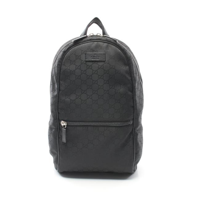 GUCCI・バッグ・GG柄 バックパック リュックサック ナイロン レザー ブラック