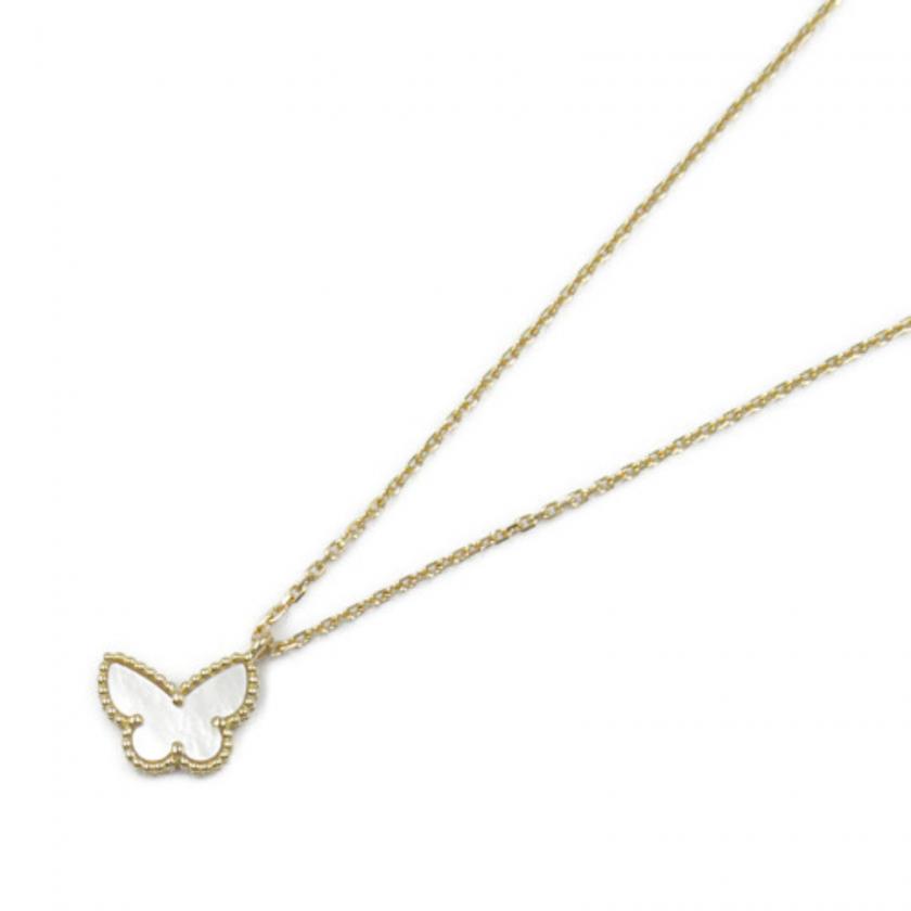 Van Cleef & Arpels・アクセサリー・スウィートアルハンブラ パピヨン マザーオブパール ネックレス K18（イエローゴールド） ザーオブパール ホワイト