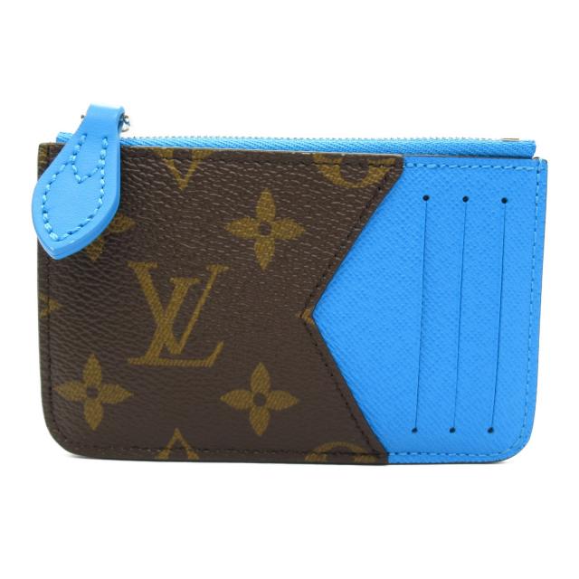 LOUIS VUITTON・財布・小物・ポルト カルト・ロミー カードケース カードケース PVCコーティングキャンバス モノグラム ブラウン ブルー ガストンブルー