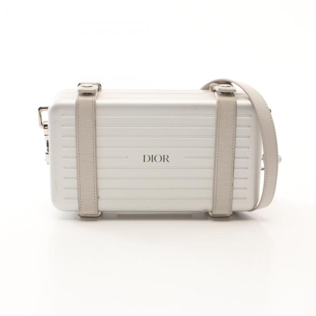 DIOR・バッグ・DIOR × RIMOWA パーソナルクラッチバッグ ショルダーバッグ ショルダーウォレット アルミニウム レザー シルバー