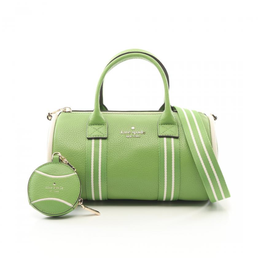 kate spade・バッグ・ロージー グランド スラム スモール ダッフル クロスボディ ハンドバッグ レザー グリーン 2WAY