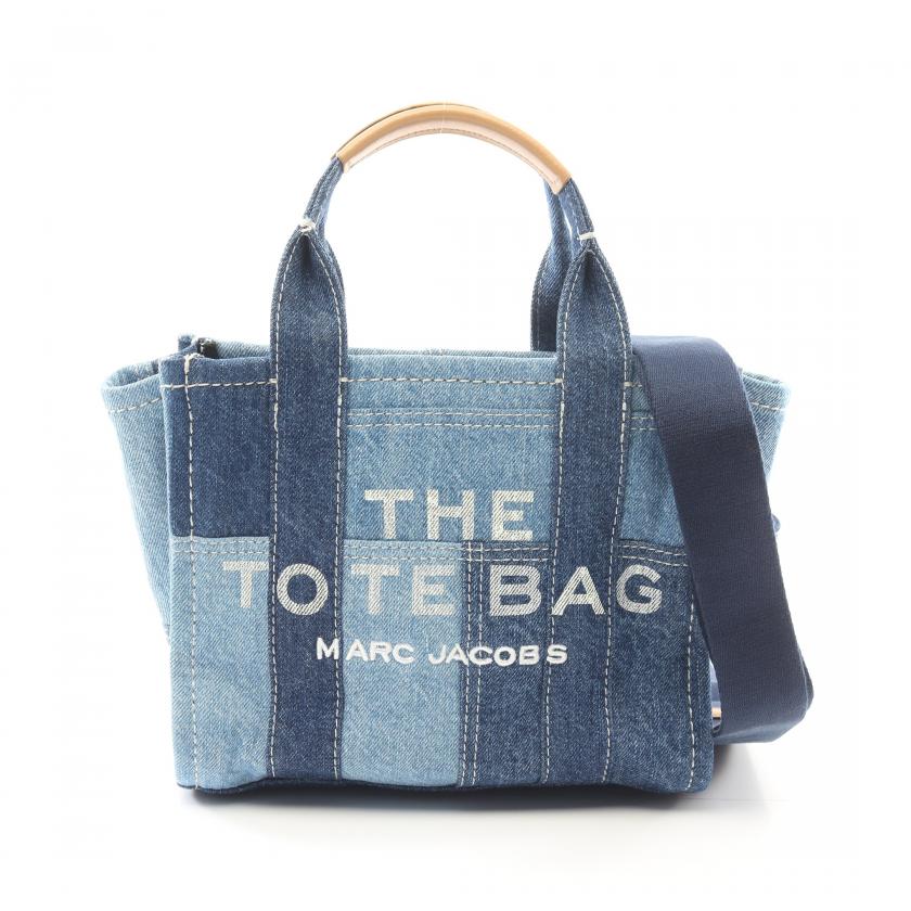 MARC JACOBS・バッグ・THE DENIM TOTE BAG SMALL ハンドバッグ デニム レザー ブルー 2WAY