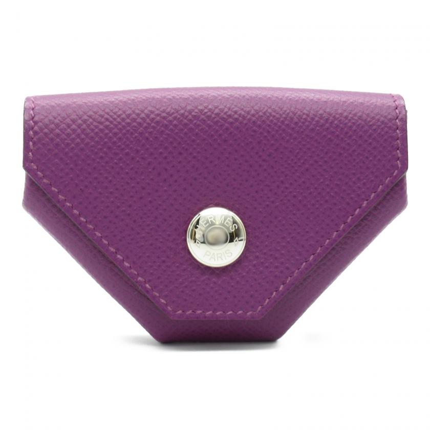 HERMES・財布・小物・ル・ヴァンキャトル ヴェルソ  コインケース レザー ヴォーエプソン パープル レザン アネモネ シルバー金具 D刻印