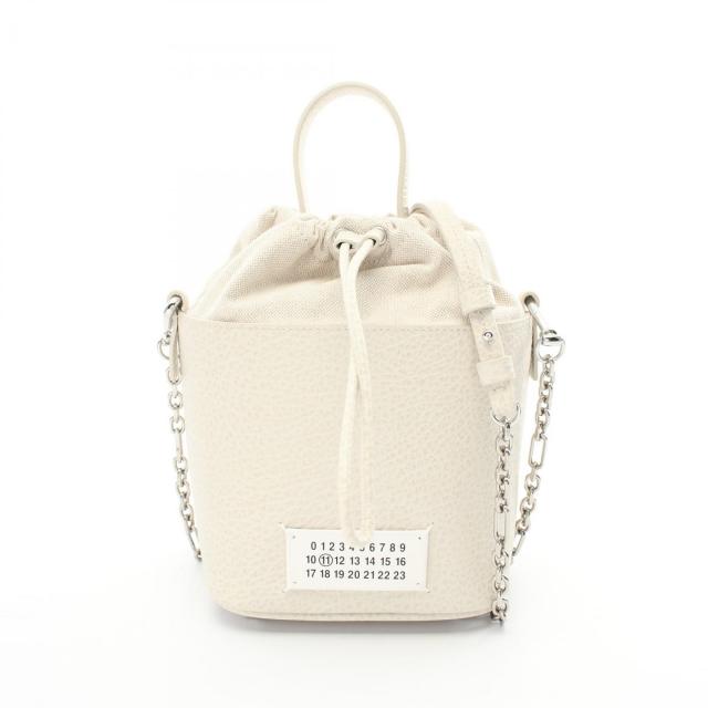 Maison Margiela 11・バッグ・5AC BUCKET BAG ファイブエーシー バケット ハンドバッグ レザー キャンバス ライトグレー 2WAY