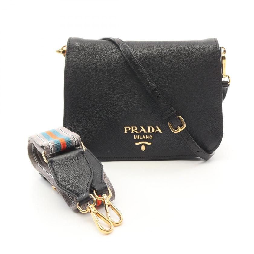 PRADA・バッグ・VIT DAINO ショルダーバッグ レザー ブラック