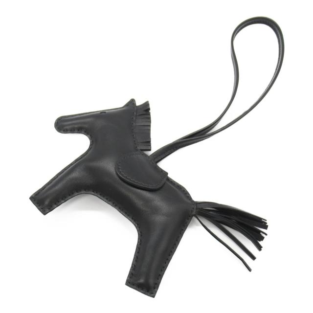 HERMES・アクセサリー・ロデオMM ブラック チャーム レザー アニョーミロ ブラック ブラック（エルメス） W刻印